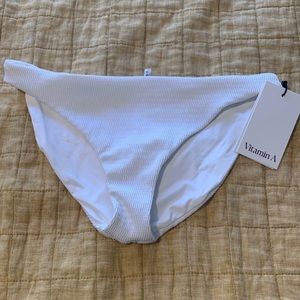 Vitamin a Midori swim bikini bottoms white